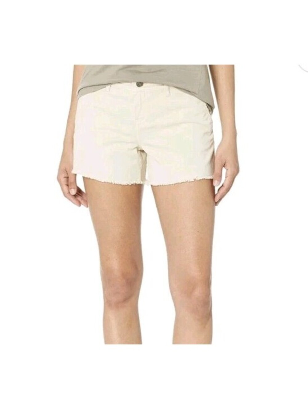 Prana Sancho Shorts Women's 12 Beige Jean Denim Cut Off NWT $75